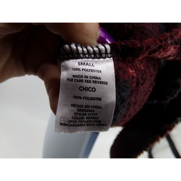 Alpine Design Plaid Sherpa Size S red and black lumber Jack Style buffalo plaid - Picture 5 of 10